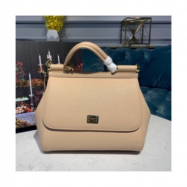 Dolce&Gabbana 2019 Leather Tote Shoulder Bag ,25CM - 돌체 앤 가바나 2019 레더 여성용 토트 숄더백 DGB0091,25cm,베이지핑크