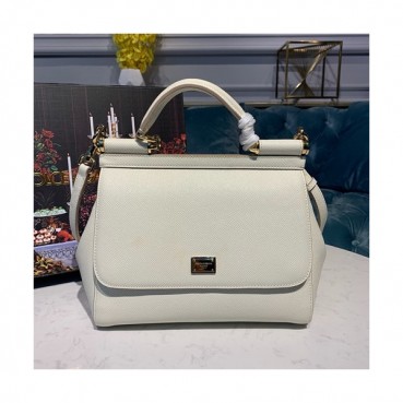 Dolce&Gabbana 2019 Leather Tote Shoulder Bag ,25CM - 돌체 앤 가바나 2019 레더 여성용 토트 숄더백 DGB0086,25cm,화이트