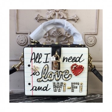 Dolce&Gabbana 2019 Leather Tote Shoulder Bag ,19.5CM - 돌체 앤 가바나 2019 레더 여성용 토트 숄더백 DGB0085,19.5cm,화이트