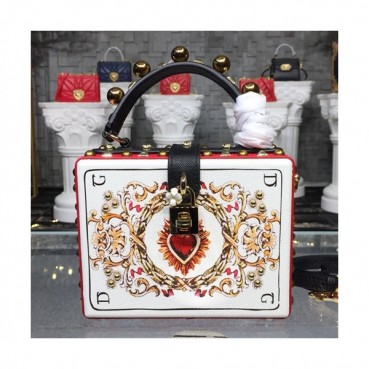Dolce&Gabbana 2019 Leather Tote Shoulder Bag ,19.5CM - 돌체 앤 가바나 2019 레더 여성용 토트 숄더백 DGB0084,19.5cm,화이트