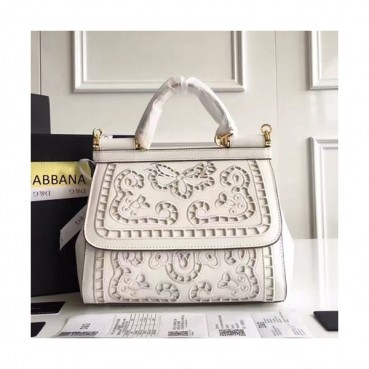 Dolce&Gabbana 2019 Leather Tote Shoulder Bag ,25CM - 돌체 앤 가바나 2019 레더 여성용 토트 숄더백 DGB0062,25cm,화이트