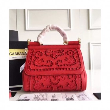 Dolce&Gabbana 2019 Leather Tote Shoulder Bag ,25CM - 돌체 앤 가바나 2019 레더 여성용 토트 숄더백 DGB0060,25cm,레드