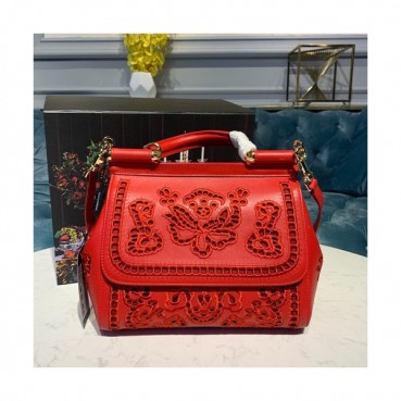 Dolce&Gabbana 2019 Leather Tote Shoulder Bag ,25CM - 돌체 앤 가바나 2019 레더 여성용 토트 숄더백 DGB0057,25cm,레드