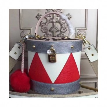 Dolce&Gabbana 2019 Leather Tote Shoulder Bag ,20.5CM - 돌체 앤 가바나 2019 레더 여성용 토트 숄더백 DGB0045,20.5cm,레드+화이트