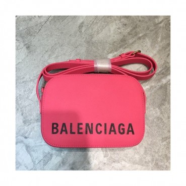 Balenciaga 2019 Leather Ville Camera Shoulder Bag,18cm - 발렌시아가 2019 레더 빌 카메라 숄더백,BGB0451,18cm,핑크