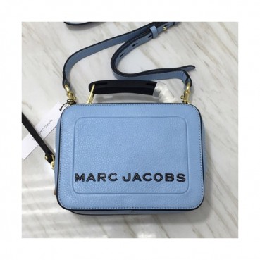 Mark Jacobs 2019 Leather Women Box Tote Shoulder Bag,20cm - 마크제이콥스 2019 레더 여성용 박스 토트 숄더백,MJB0133,20cm,블루