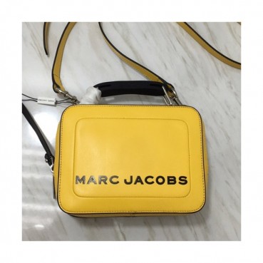 Mark Jacobs 2019 Leather Women Box Tote Shoulder Bag,20cm - 마크제이콥스 2019 레더 여성용 박스 토트 숄더백,MJB0132,20cm,옐로우