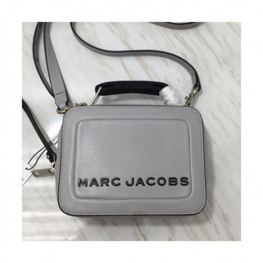 Mark Jacobs 2019 Leather Women Box Tote Shoulder Bag,20cm - 마크제이콥스 2019 레더 여성용 박스 토트 숄더백,MJB0131 ,20cm,그레이