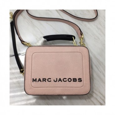 Mark Jacobs 2019 Leather Women Box Tote Shoulder Bag,20cm - 마크제이콥스 2019 레더 여성용 박스 토트 숄더백,MJB0129 ,20cm,연핑크