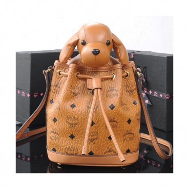 MCM 2019 Visetos Leather Shoulder Bag,17.5cm - 엠씨엠 2019 여성용 비세토스 레더 숄더백 MCMB0332, 17.5cm,브라운