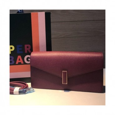 Valextra 2019 Epsom Leather Shoulder Bag,25CM - 발렉스트라 2019 엡송 레더 숄더백,VALB0115,25CM,다크레드