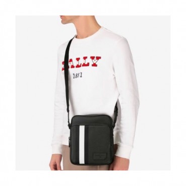 Bally 2019 Leather Shoulder Bag,28cm  - 발리 2019 레더 남성용 숄더백 BALB0101,28cm,블랙