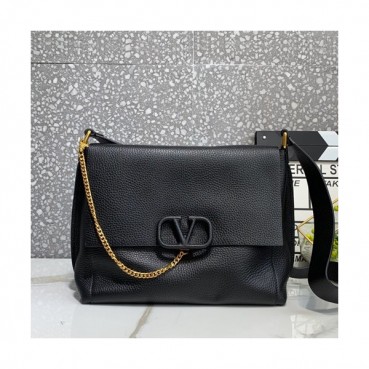 Valentino 2019 Leather Vsling Large Shoudler Bag,27.5CM - 발렌티노 2019 레더 브이슬링 라지 숄더백,VTB0810,27.5CM,블랙