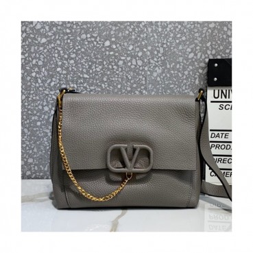 Valentino 2019 Leather Vsling Small Shoudler Bag,23CM - 발렌티노 2019 레더 브이슬링 스몰 숄더백,VTB0808,23CM,그레이