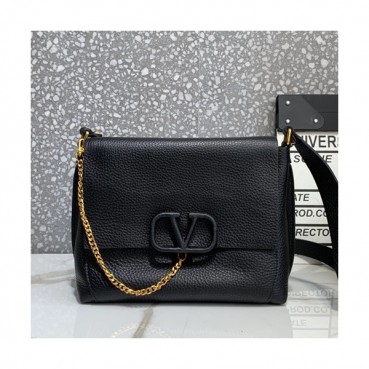 Valentino 2019 Leather Vsling Small Shoudler Bag,23CM - 발렌티노 2019 레더 브이슬링 스몰 숄더백,VTB0807,23CM,블랙