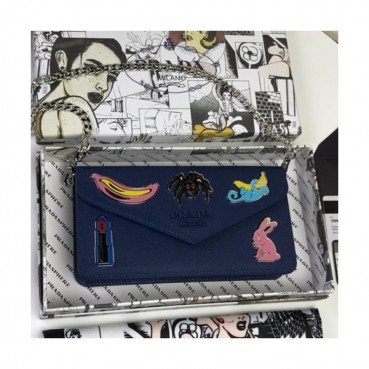 Prada 2019 Monochrome Saffiano Chain Shoulder Bag,18.5cm - 프라다 2019 모노크롬 사피아노 체인 숄더백 ,1DH044