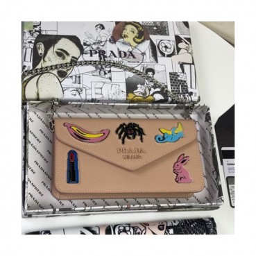 Prada 2019 Monochrome Saffiano Chain Shoulder Bag,18.5cm - 프라다 2019 모노크롬 사피아노 체인 숄더백 ,1DH044