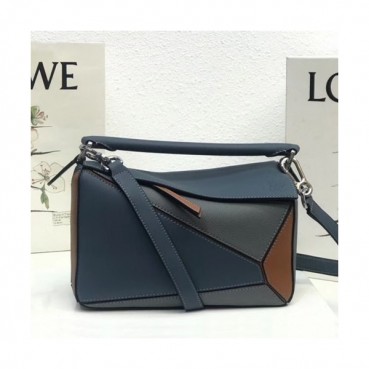 Loewe 2019 Puzzle Small Shoulder Bag, 24CM - 로에베 2019 퍼즐 스몰 숄더백 ,LOEB0340, 24CM,블루