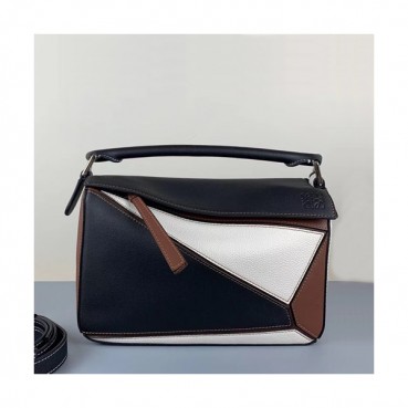 Loewe 2019 Puzzle Small Shoulder Bag, 24CM - 로에베 2019 퍼즐 스몰 숄더백 ,LOEB0339, 24CM,화이트+다크네이비