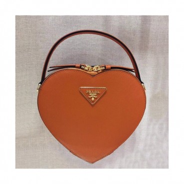 Prada 2019 Women Leather Odette Heart Tote Shoulder Bag ,19.5CM - 프라다 2019 여성용 레더 오뎃 하트 토트 숄더백 1BH144