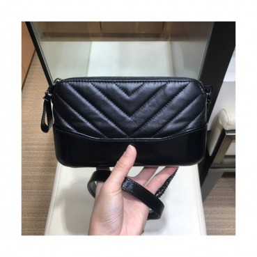 Chanel 2019 Women Gabrielle Leather Chain Shoulder Bag ,19CM - 샤넬 2019 여성용 가브리엘 레더 체인 숄더백,CHAB1173,19CM,블랙