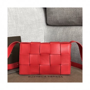Bottega Veneta 2019 Leather Shoulder Bag,23cm - 보테가 베네타 2019 레더 여성용 숄더백 578004 ,BVB0316,23cm,레드