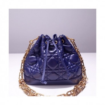 Dior 2019 Bucket Chain Shoulder Bag,18CM - 디올 2019 여성용 버킷 체인 숄더백  DIOB0409,18CM,블루