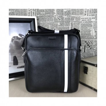 Bally 2019 Leather Shoulder Bag,30cm  - 발리 2019 레더 남성용 숄더백 BALB0092,30cm,블랙