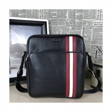 Bally 2019 Leather Shoulder Bag,30cm  - 발리 2019 레더 남성용 숄더백 BALB0091,30cm,블랙