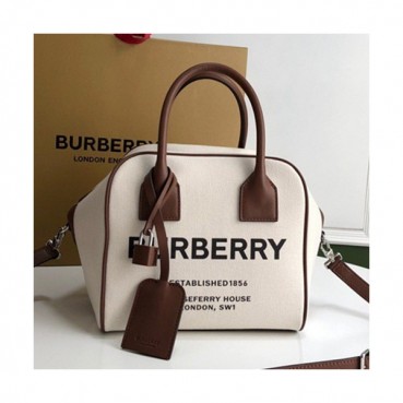 Burberry 2019 Canvas Tote Shoulder Bag, 34cm - 버버리 2019 여성용 캔버스 토트 숄더백 ,BURB0372,34cm,연베이지