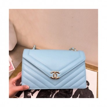 Chanel 2019  Women Large Flap Chain Shoulder Bag,26CM - 샤넬 2019 여성용 라지 플랩 체인 숄더백 ,CHAB1139,26CM,스카이블루