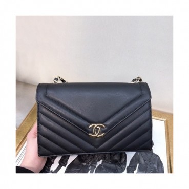Chanel 2019  Women Large Flap Chain Shoulder Bag,26CM - 샤넬 2019 여성용 라지 플랩 체인 숄더백 ,CHAB1137,26CM,블랙
