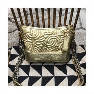 Chanel 2019 Gabrielle Hobo Leather Shoulder Bag ,20CM - 샤넬 2019 가브리엘 호보 레더 숄더백,CHAB1097,20CM,옐로우골드