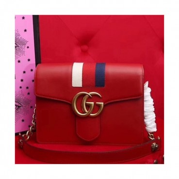Gucci 2019 GG Marmont  Women Chain Shoulder Bag,27CM - 구찌 2019 GG 마몬트 여성용 체인 숄더백 476468,GUB0770,27CM,레드