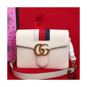 Gucci 2019 GG Marmont  Women Chain Shoulder Bag,27CM - 구찌 2019 GG 마몬트 여성용 체인 숄더백 476468,GUB0769,27CM,화이트