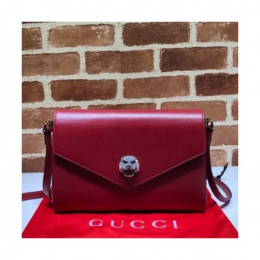 Gucci 2019 Tiger Head Women Shoulder Bag,28CM - 구찌 2019  타이거헤드 여성용 숄더백 527857, GUB0711,28cm,레드