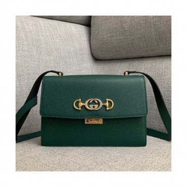 Gucci 2019 Zumi Leather Shoulder Bag,24CM - 구찌 2019 주미 레더  숄더백 576388,GUB0701,24cm,그린