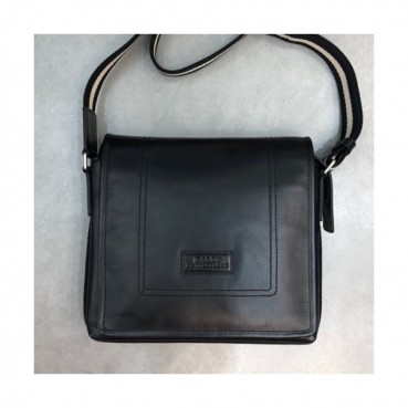 Bally 2019 Leather Shoulder Bag,26cm  - 발리 2019 레더 남성용 숄더백 BALB0061,26cm,블랙