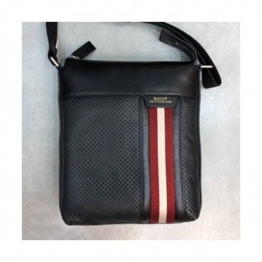 Bally 2019 Leather Shoulder Bag,27cm  - 발리 2019 레더 남성용 숄더백 BALB0060,27cm,블랙