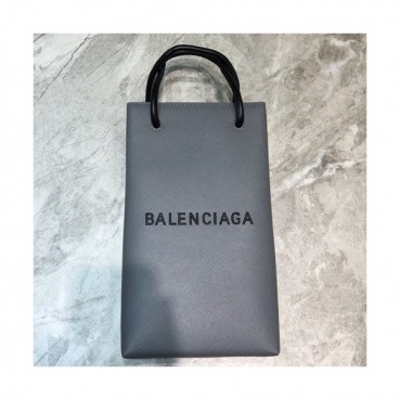 Balenciaga 2019 Leather Super Mini Tote Shoulder Bag / Phone Bag,23CM - 발렌시아가 2019 여성용 레더 슈퍼 미니 토트 숄더백 / 폰 백,BGB0429,23CM,다크그레이