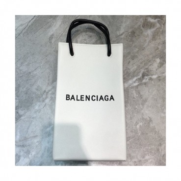 Balenciaga 2019 Leather Super Mini Tote Shoulder Bag / Phone Bag,23CM - 발렌시아가 2019 여성용 레더 슈퍼 미니 토트 숄더백 / 폰 백,BGB0423,23CM,화이트