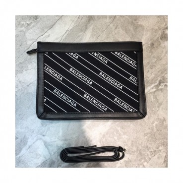 Balenciaga 2019 Canvas Clutch Shoulder Bag,26CM - 발렌시아가 2019 캔버스 클러치 숄더백,BGB0394,26CM,블랙