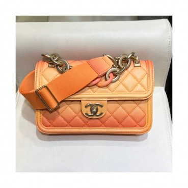 Chanel 2019 Woman Leather Small Tote Shoulder Bag 22CM - 샤넬 2019 여성용 레더 스몰 토트 숄더백,CHAB1031,22CM,오렌지