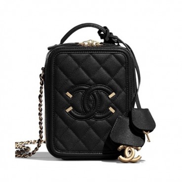 Chanel 2019 Woman Leather Tote Shoulder Bag,17CM - 샤넬 2019 여성용 레더 토트 숄더백,CHAB1017,17CM,블랙