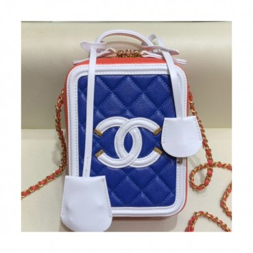 Chanel 2019 Woman Leather Tote Shoulder Bag,17CM - 샤넬 2019 여성용 레더 토트 숄더백,CHAB1014,17CM,블루