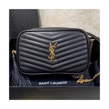 Saint Laurent 2019 Mini Camera Shoulder Bag,18CM - 입생로랑 2019 미니 카메라 숄더백 586020,SLB0479, 18CM,블랙