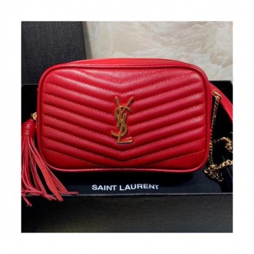 Saint Laurent 2019 Mini Camera Shoulder Bag,18CM - 입생로랑 2019 미니 카메라 숄더백 586020,SLB0478, 18CM,레드