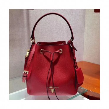 Prada 2019 Woman Leather Bucket Tote Shoulder Bag,22cm - 프라다 2019 여성용 레더 버킷 토트 숄더백 ,1BZ032