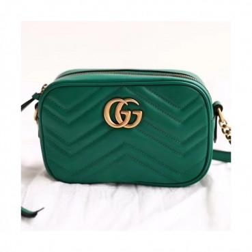Gucci Marmont Matlase Shoulder Bag,18CM - 구찌 마몬트 마틀라세 숄더백 448065,GUB0690,18cm,그린