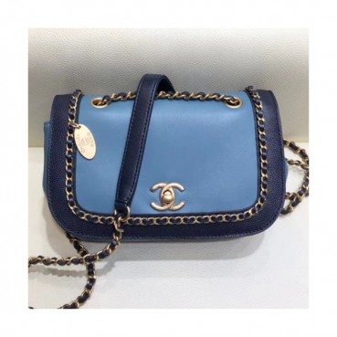Chanel 2019 Woman Flab Shoulder Bag,22CM - 샤넬 2019 여성용 플랩 숄더백,CHAB1010,22CM,블루
